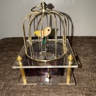 Old And Vintage Bird In Cage Music Box-very Very Rare Working