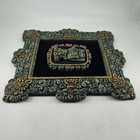 Vintage Mayan Zarebski Stone Crushed Malachite 3d Wall Art Aztec Mid Century