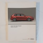 Audi A3 Sportback Owners Manual   Radio Handbook   Quick Guide  wallet 2008-2012