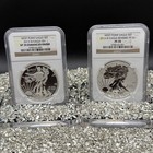 Rev Proof  Enhanced Finish 2013 W  1 Silver Eagle Set Sp 70 Pf70uc Mint Spotless