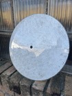 Vintage Mcm Round White Textured Glass Ceiling Shade Light Fixture P