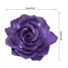 1 Pcs Rose Flower Hair Clips 4 Inch Flower Hair Pins Flower Brooch Purple