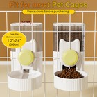 Rabbit Automatic Food Feeder And Water Dispenser Bunny Gravity Feeding Statio   