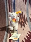 Steiff Historic Miniature White Teddy Bear W  Stand     Button In Ear     Mohair -66