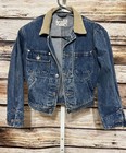 Vtg  Polo Ralph Lauren Dungaree Trucker Jean Jacket Corduroy Collar Boys Youth S