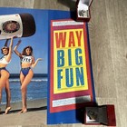 Vintage 90s Miller Lite Beer Way Big Fun Poster Sexy Models Beach 20    X 30   