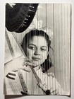 Vintage Snapshot Photo 1970s Teen Girl Harpist Musician B w Portrait Original