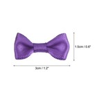100pcs Dark Purple Bow Ties 1 2 x0 6  Mini Bowknot For Crafting Satin Bows Bulk