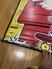 Vintage Peanuts Snoopy Charlie Brown Store Poster Rare Skateboarding Shoes Nos