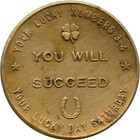 Vintage Aquarius Brass Astrology Zodiac You Will Succeed Good Luck Coin Token