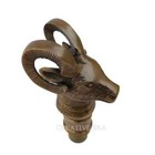 Mountain Antique Brass Heavy Goat Head Handle Only For Wooden Cane Walking Stick