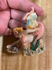 Pink Mermaid Figurine Poly Resin Glitter Fish Tank Aquarium Decor 3 1 4 