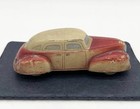 Vintage 30s Sun Rubber Co Red Sedan Car Cream Wheels Made In Usa