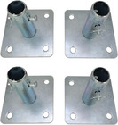 Galvanized Scaffold Base Plates With Pins For Baker Style Scaffolding  4 Pcs