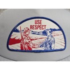 Vintage 1980s Use Respect Hunter Landowner Trucker Hat Gray Mesh Snapback Cap