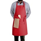 Cotton Kitchen Apron 2 Pack - Adjustable Durable Apron With Pockets Perfect F   