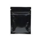 100 500 Glossy Black Smell Proof Mylar Foil Bags Resealable Zipper Seal Pouch