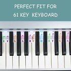 61 Key Full Size Piano Rake Key  Colorful Piano Keyboard Notes For Beginner