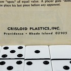 Vintage Dominoes Crisloid White Double 6 Set Of 28 bakelite W  Case