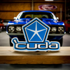 Large Lighted Plymouth Cuda Sign Hemi Cuda Barracuda Plymouth Rapid Transit Sign