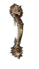 Amazing Extra Large 19  Dragon Grab     Hand Cast Real Brass Door Handle Hook Pull