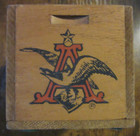 Vtg Miniature 4  X 2 7  Anheuser Busch Beer Crate Advertising Wooden Box