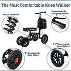 Blessreach All Terrain Foldable Knee Scooter Walker 