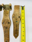 Lot 3x Antique Hardware Nickel   Brass Ice Box Hinges Vintage Door Heavy
