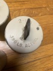 Vintage Beige Hanging Scale Weight Set 3 Weights 2 Pound   1 Pound