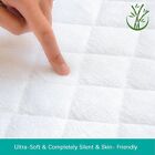 Waterproof Bamboo Quilted Crib Mattress Encasement Zippered Cover 6 Side 52   x28   