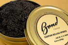 Caspian Beluga Hybrid Black Caviar  metal Tin glass Jar 