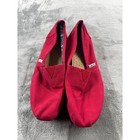 Toms Classic Alpargata Slip On Shoes Womens Red Canvas Flats