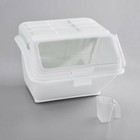12 6 Gallon 200 Cup Shelf Ingredient Bin W  2 1 2 Cup Measuring Flip Lid Scoop 