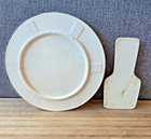 Vintage 1970 s Orange Lucite Flower Power Trivet And Spoon Rest  Sold As Set