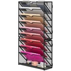  10-tier Hanging Wall File Folders Organizer - Black Metal 10czzjczkzd-black