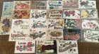 Lot Of 25 Greetings postcards With words to Family sentiments large Letters c515