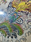 Original Vintage 1986 Walt Dailey Jr Shop Used Tattoo Flash Sheet Hand Colored