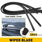 8pcs 28  Universal Car Bus Silicone Frameless Windshield Wiper Refill Blade Part