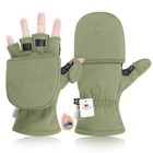 Cold Weather Fishing Gloves  Fingerless Convertible Mittens For Men   Women