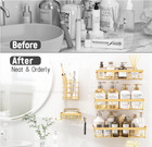 5 Pack Shower Caddy Organizer Rack Shelf For Inside Shower  Self Adhesive Wall