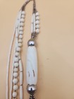 Vintage Hand Carved Bead Necklace 30  Long 