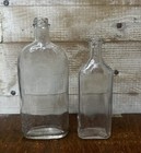 13 Vintage Clear Glass Apothecary And Pharmacy Bottles-various Shapes And Sizes