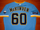 Milwaukee Brewers Walker Mckinven Game Worn Used City Connect Jersey  white Sox 