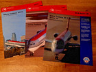 Northwest Airlines  3  In-flight Safety Cards-  1  World Traveler Commemorative