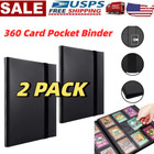  2  Pack 360 Card Pocket Binder   Elastic 9 Pocket Trading Cards Album Folder