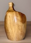 Mcm Eames Era Turned Wood Ikebana Weed Pot Bud Vase 9    Signed