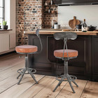 American Antique Steampunk Bar Stool With Backs 17 72 -21 65  Vintage Industrial
