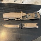 Gerber Made In Usa Tan Tactical Knife With Kydex Sheath