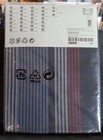 New Ikea Square Pillowcase Euro Ransby Cotton Navy Blue Red Striped Plaid