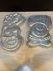 Lot 7 Vintage Wilton Cake Pans Wonder Woman Pink Panther Goofy Disney 1976 